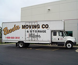 Breda Moving Truck in front of our Office Breda Moving Truck in front of our Office